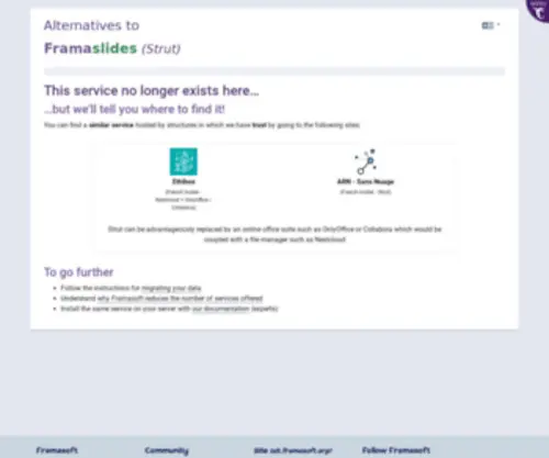 Framaslides.org(Framasoft) Screenshot