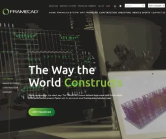 Framecad.com(Cold Formed Steel Equipment & Software) Screenshot