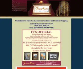 Framemasterofcheyenne.com(Picture framing) Screenshot