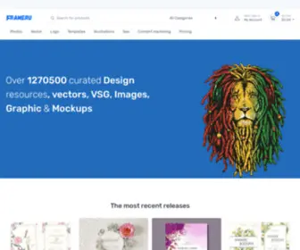 Frameru.com(Over 1270500 curated Design resources) Screenshot