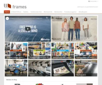 Frames.de(Textildruck, Stickerei, Werbetechnik, Werbeartikel) Screenshot