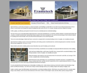 Frametech.co.za(Light Gauge Steel Frame Design and Construction) Screenshot