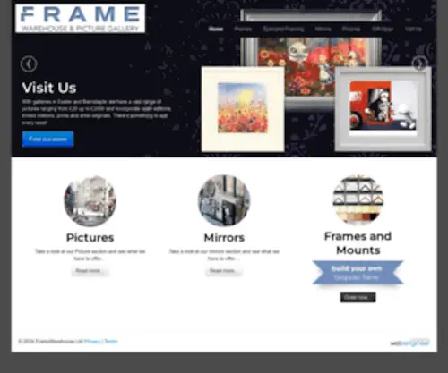 Framewarehouse.co.uk(Frame Warehouse & Picture Gallery) Screenshot