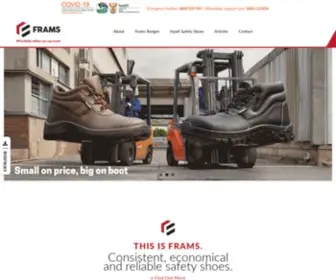 Frams.co.za(Affordable Safety Shoes) Screenshot