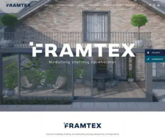 Framtex.com(Moduliniai statiniai pritaikyti kavinėms) Screenshot