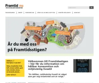 Framtidsstigen.se(Hållbar konsumtion & miljövänlig livsstil) Screenshot