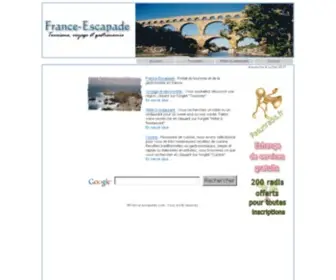 France-Escapade.com(Annuaire-guide du tourisme des voyages et de la cuisine en France) Screenshot