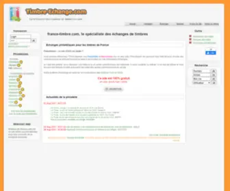 France-Timbre.com(France.timbre-echange.com, échanges de timbres de france en philatélistes sur Internet) Screenshot