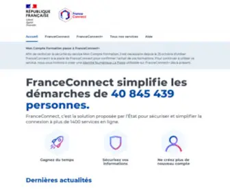 Franceconnect.gouv.fr(Accédez simplement aux services publics) Screenshot