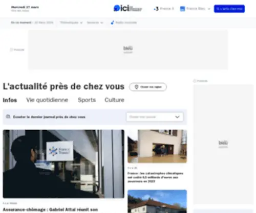 Francebleu.fr(Ici, par France Bleu et France 3) Screenshot