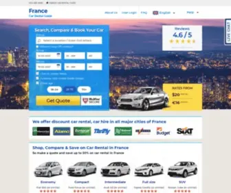 Francecarrental.net(France Car Rental from €17) Screenshot