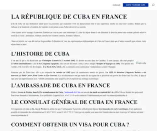 Francecuba.org(Cuba en France) Screenshot