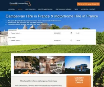 Francemotorhomehire.com(Campervan Hire France) Screenshot