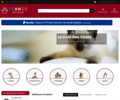 Francepetshop.com(Boutique pour chien et chat) Screenshot