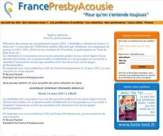 Francepresbyacousie.org(Francepresbyacousie) Screenshot
