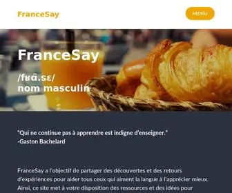 Francesay.com(Des ressources et des idées pour enseigner et apprendre le français) Screenshot