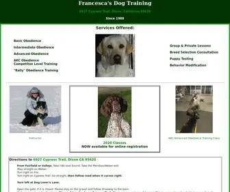 Francescasdogtraining.com(Francesca's Dog Training) Screenshot