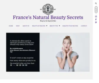 Francesorganicbeautysecrets.com(Blog by the Spoiled Bee) Screenshot