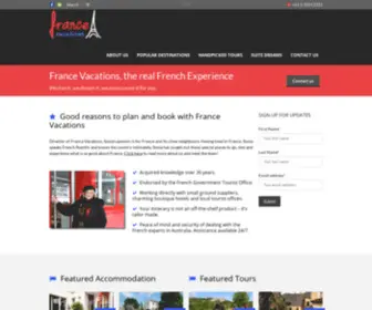 Francevacations.com.au(France Vacations) Screenshot