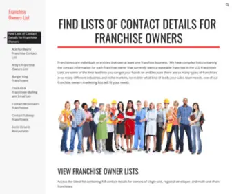 Franchiseelist.com(Franchise Owners List) Screenshot