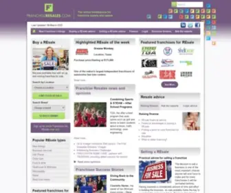 Franchiseresales.com(Businesses and Franchises for sale) Screenshot