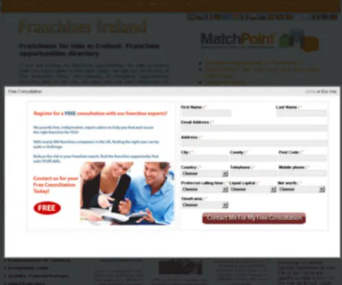 Franchisesireland.com(Franchises in Ireland) Screenshot