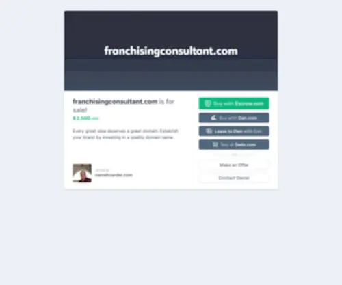 Franchisingconsultant.com(丹东蒂时商务服务有限公司) Screenshot