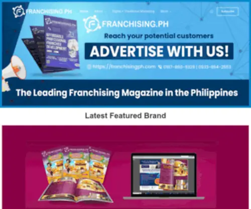 Franchisingph.com(The Number 1 Magazine in the Philippines) Screenshot