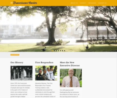 Franciscancentertampa.org(Franciscan spirituality programs and retreats in Tampa) Screenshot