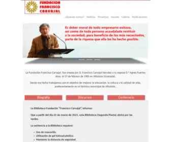 Franciscocarvajal.es(Fundacion Francisco Carvajal) Screenshot