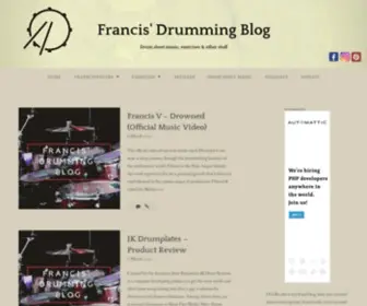 Francisdrummingblog.com(Drum sheet music) Screenshot