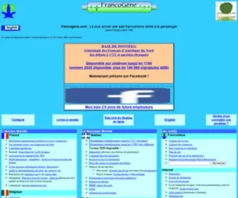 Francogene.com(Le Portail de la généalogie francophone dansInternet) Screenshot