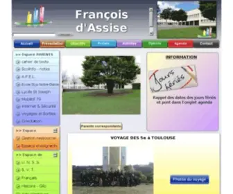 Francois-D-Assise.fr(Accueil Coll) Screenshot