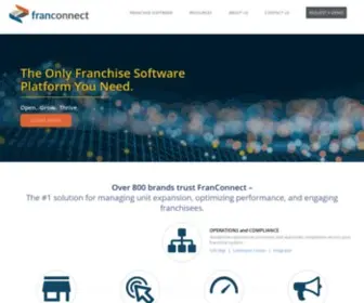 Franconnect.com(Our franchise management software) Screenshot