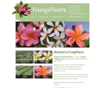 Frangiplants.com.au(Frangipani grower & wholesale supplier of Frangipanis) Screenshot