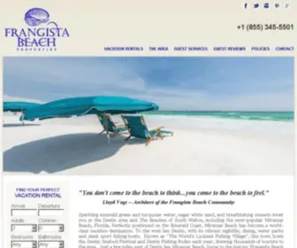 Frangistabeachproperties.com(Destin Area Beachfront Vacation Rentals) Screenshot