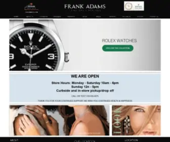 Frankadams.com(Frank Adams Jewelers) Screenshot