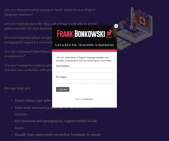 Frankbonkowski.com(Frankly the Best in ESL) Screenshot