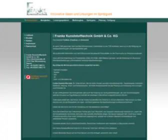 Franke-Online.de(Franke Kunststofftechnik) Screenshot