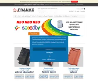 Frankebaustoffe.de(Dachziegel & Baustoffe online kaufen) Screenshot