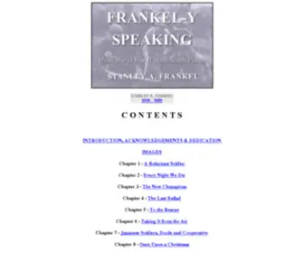 Frankel-Y.com(FRANKEL-Y SPEAKING) Screenshot