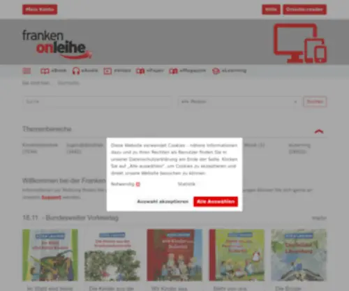 Franken-Onleihe.de(Startseite) Screenshot