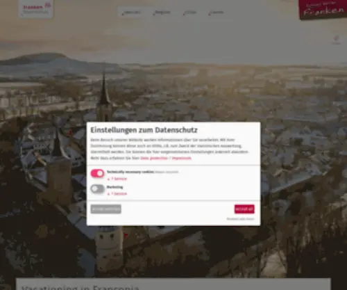Frankentourismus.com(Tourismusverband Franken) Screenshot