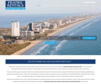 Frankerentals.com(South Padre Island Vacation Rentals & Condo Rentals) Screenshot