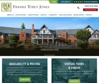 Franketobeyjones.com(Senior Living Community) Screenshot