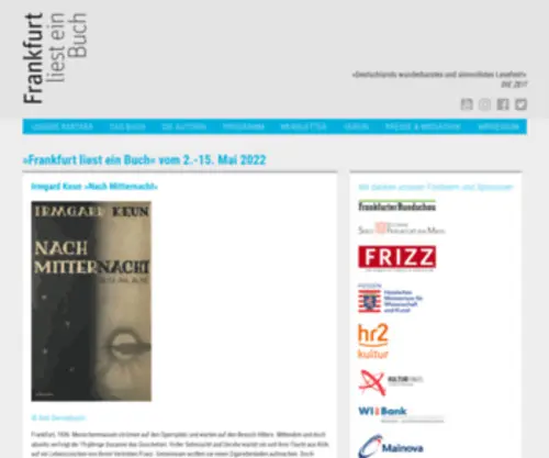 Frankfurt-Liest-Ein-Buch.de(Frankfurt liest ein Buch) Screenshot