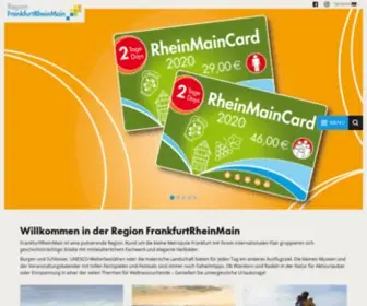 Frankfurt-Rhein-Main.de(Die offizielle Internetseite für den Tourismus in Frankfurt Rhein) Screenshot