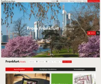 Frankfurt-Tourismus.de(Offizielles Reiseportal der Stadt Frankfurt am Main) Screenshot