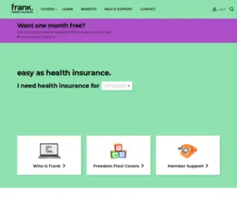 Frankhealthinsurance.com.au(Frank Health Insurance Online) Screenshot