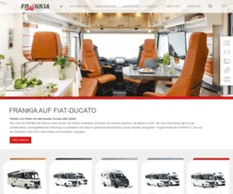 Frankia.com(Wohnmobile und Reisemobile von FRANKIA) Screenshot